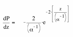 rate of power deposition in the material per unit depth